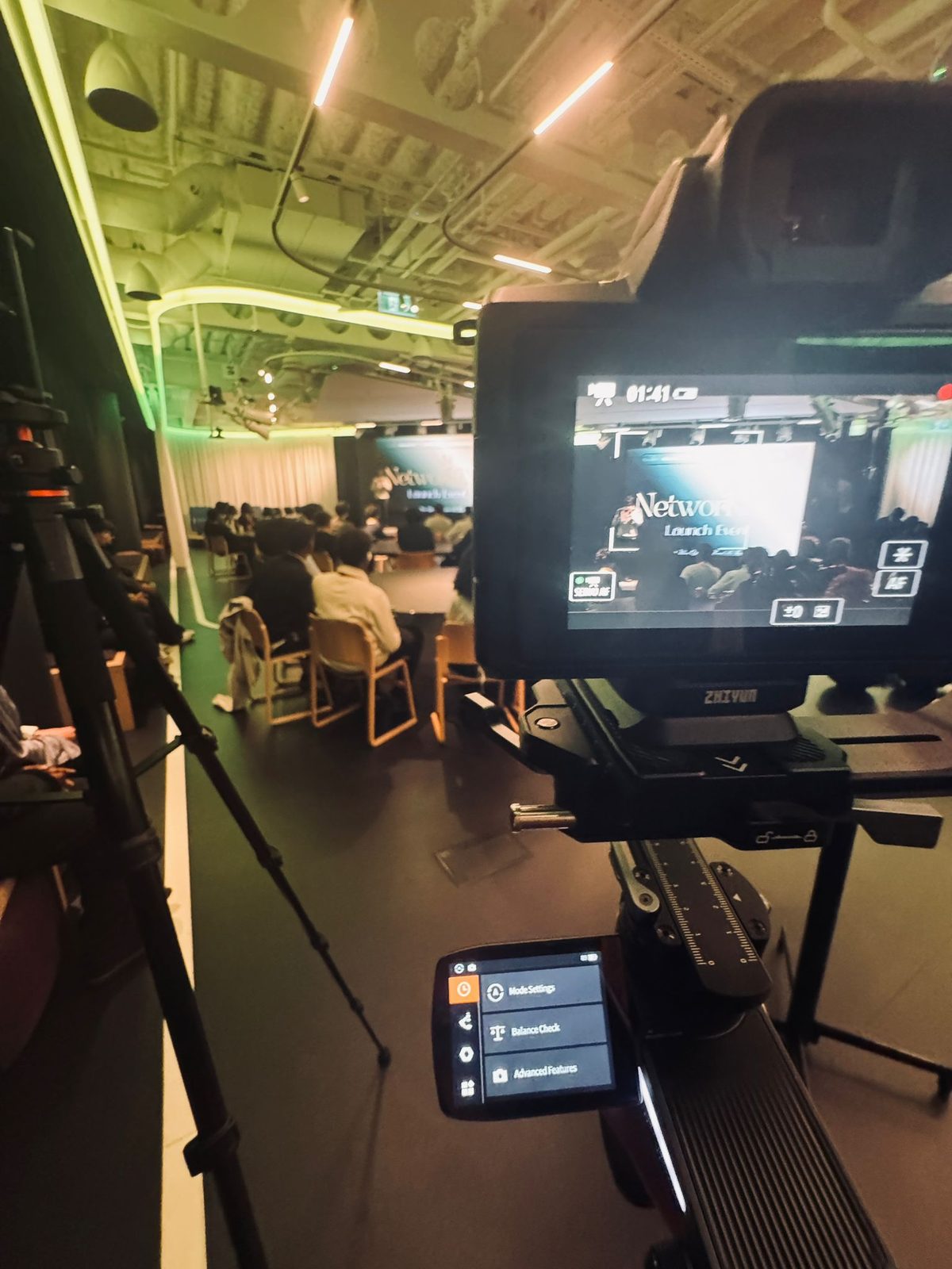 Filming behind the scenes at an NK event